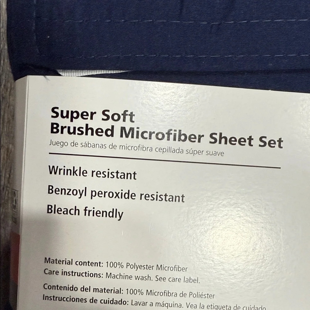 Mainstays Super Soft Navy Sheet Set